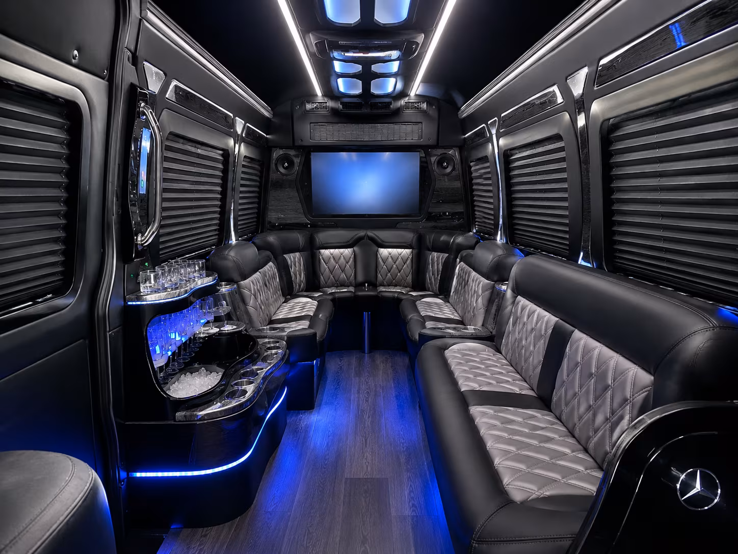 erie corporate event transportation onboard seating