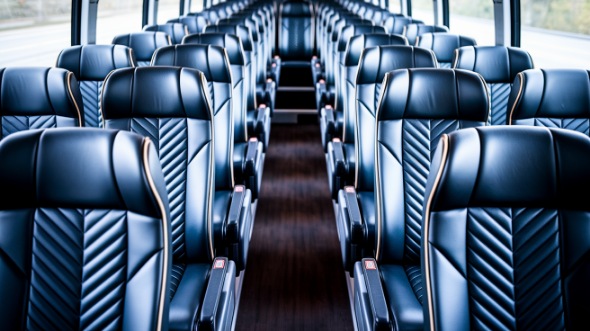 50 passenger charter bus inside toledo