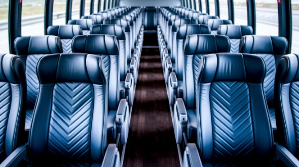 55 passenger charter bus inside toledo