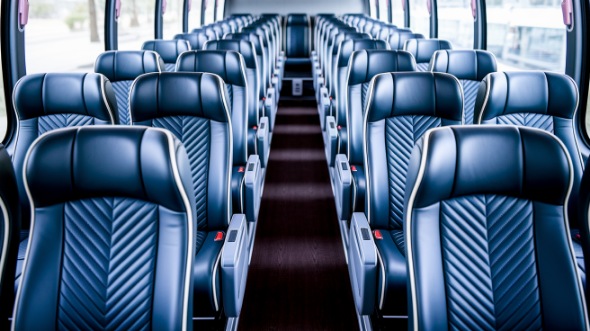 56 passenger charter bus inside toledo